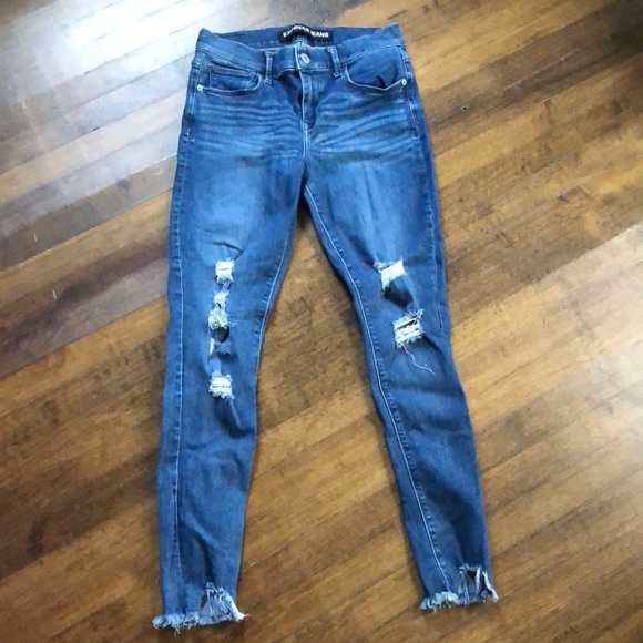 Express Ultimate Stretch Ankle Legging Mid Rise Jeans Size 4